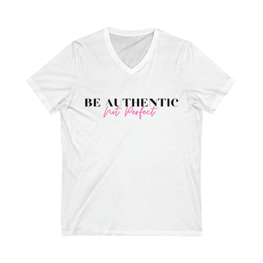 Wholesale Be Authentic.  Not perfect. Graphic Tee - White Tee
