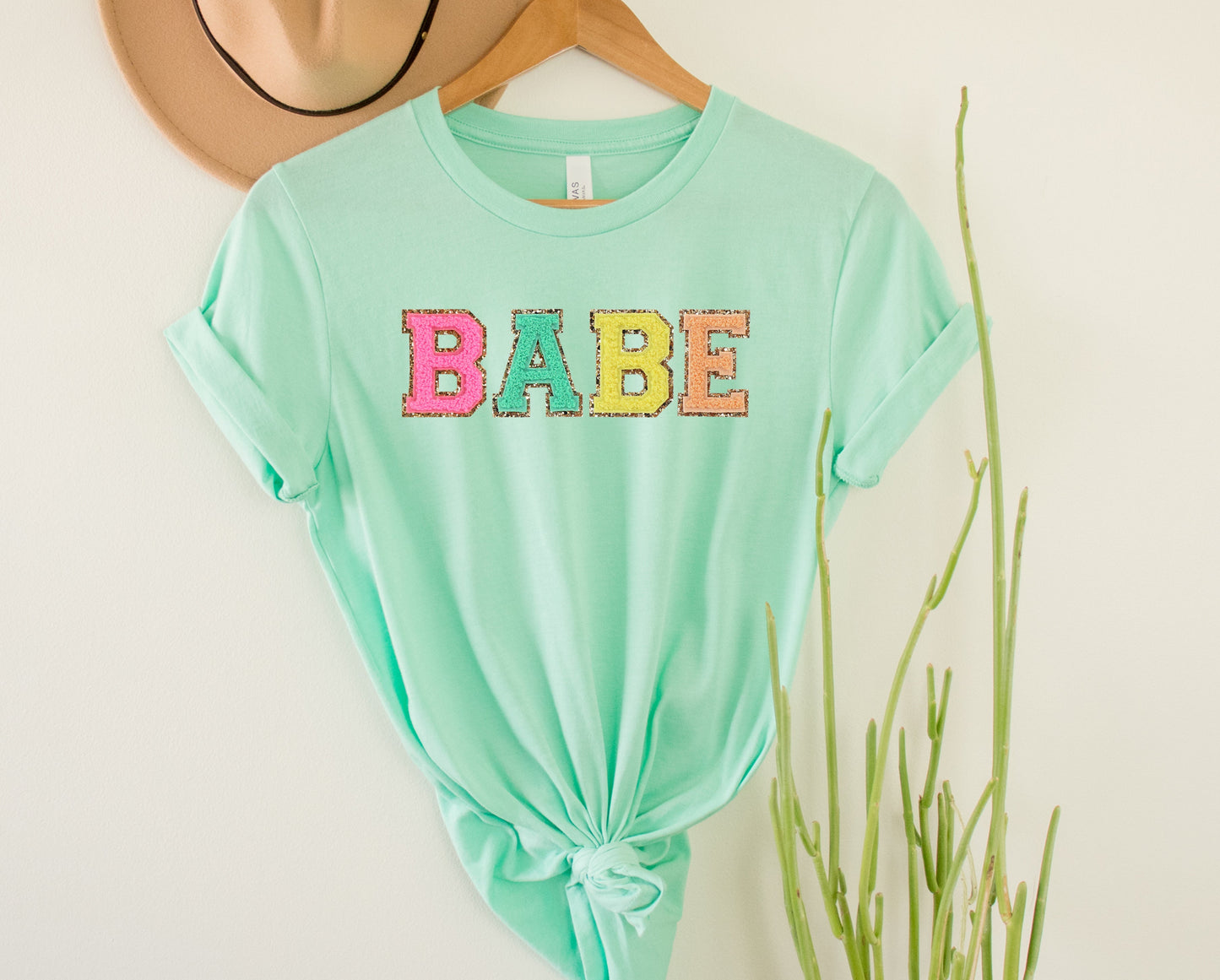 Wholesale Babe Patch Graphic Tee - White
