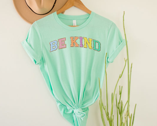 Wholesale Be Kind Patch Graphic Tee - White