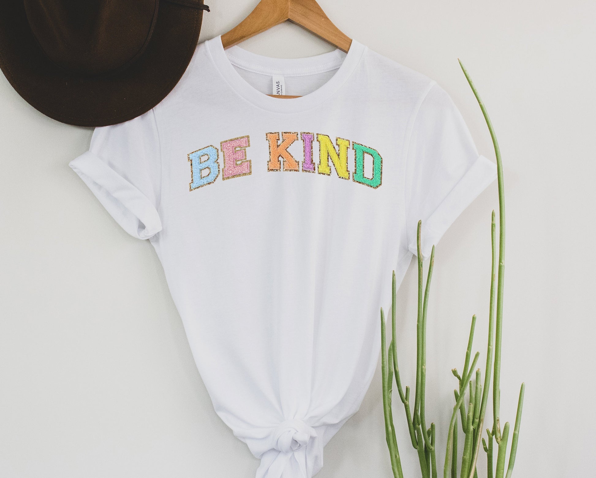 Wholesale Be Kind Patch Graphic Tee - Mint