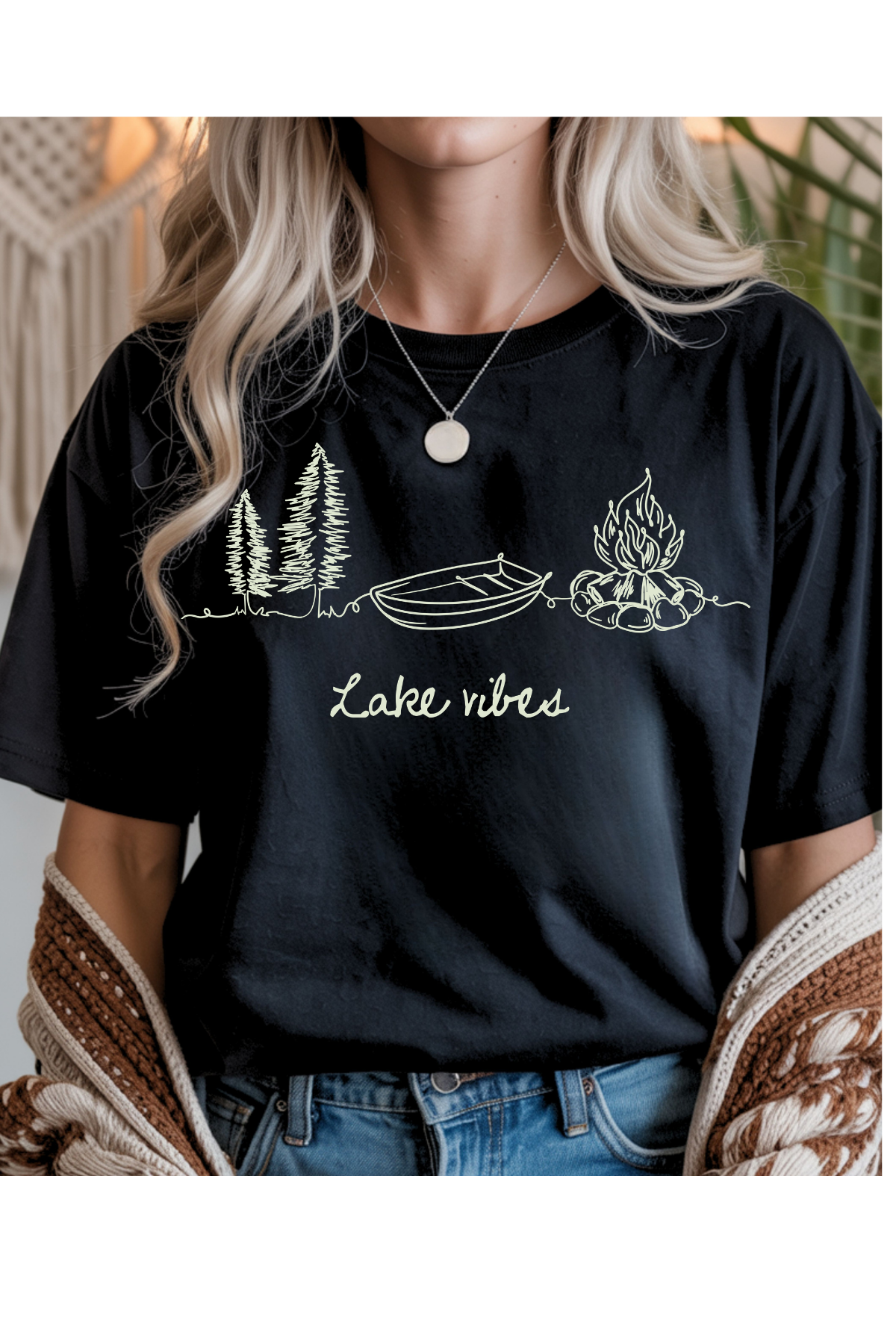 Wholesale Sun-Sational - Lake Vibes #3 - Black Gildan Tee