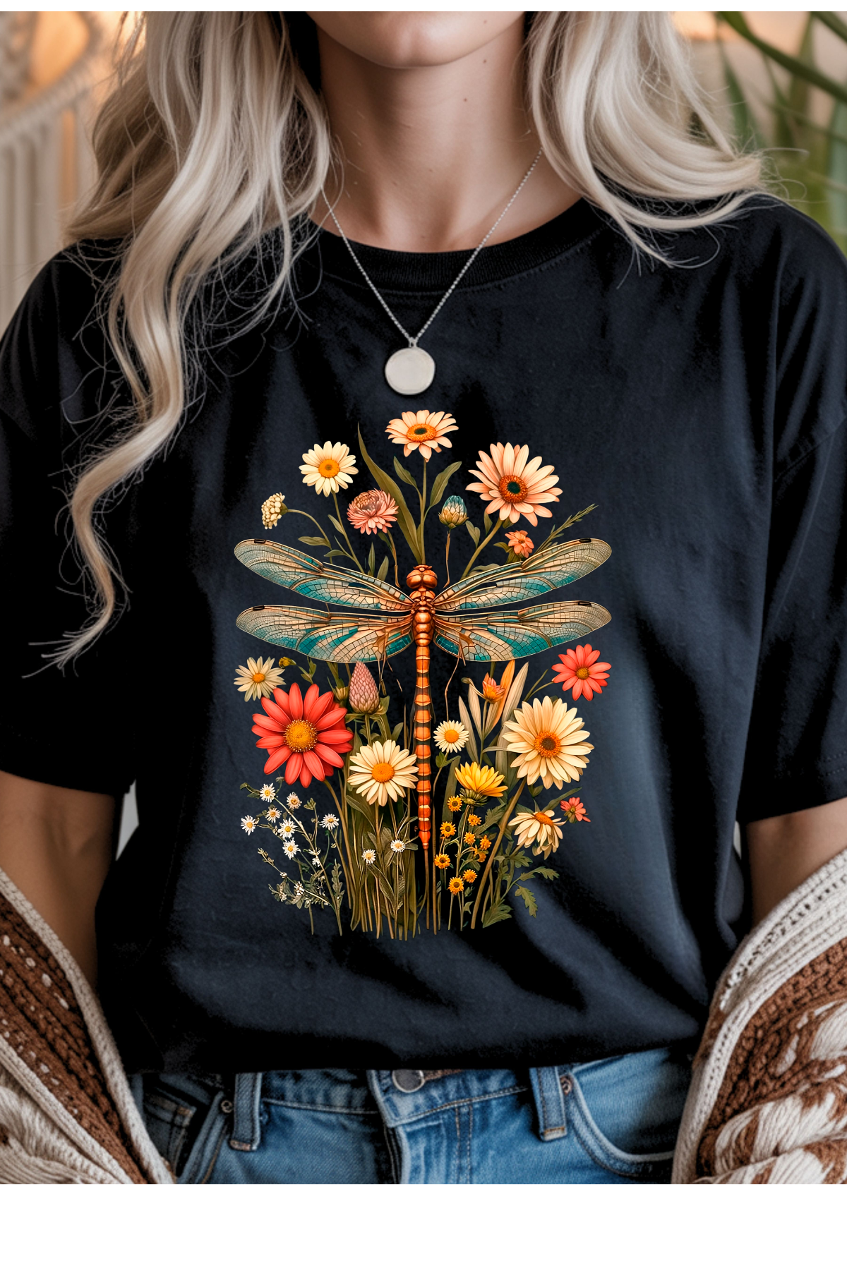 Wholesale Sun-Sational - Vintage Dragonfly #10 - Black Gildan Tee