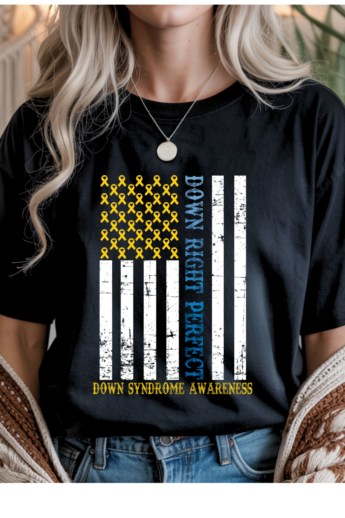 Wholesale Fifty Shades of Brown - Down Syndrome Awareness #10 - Black Gildan Tee