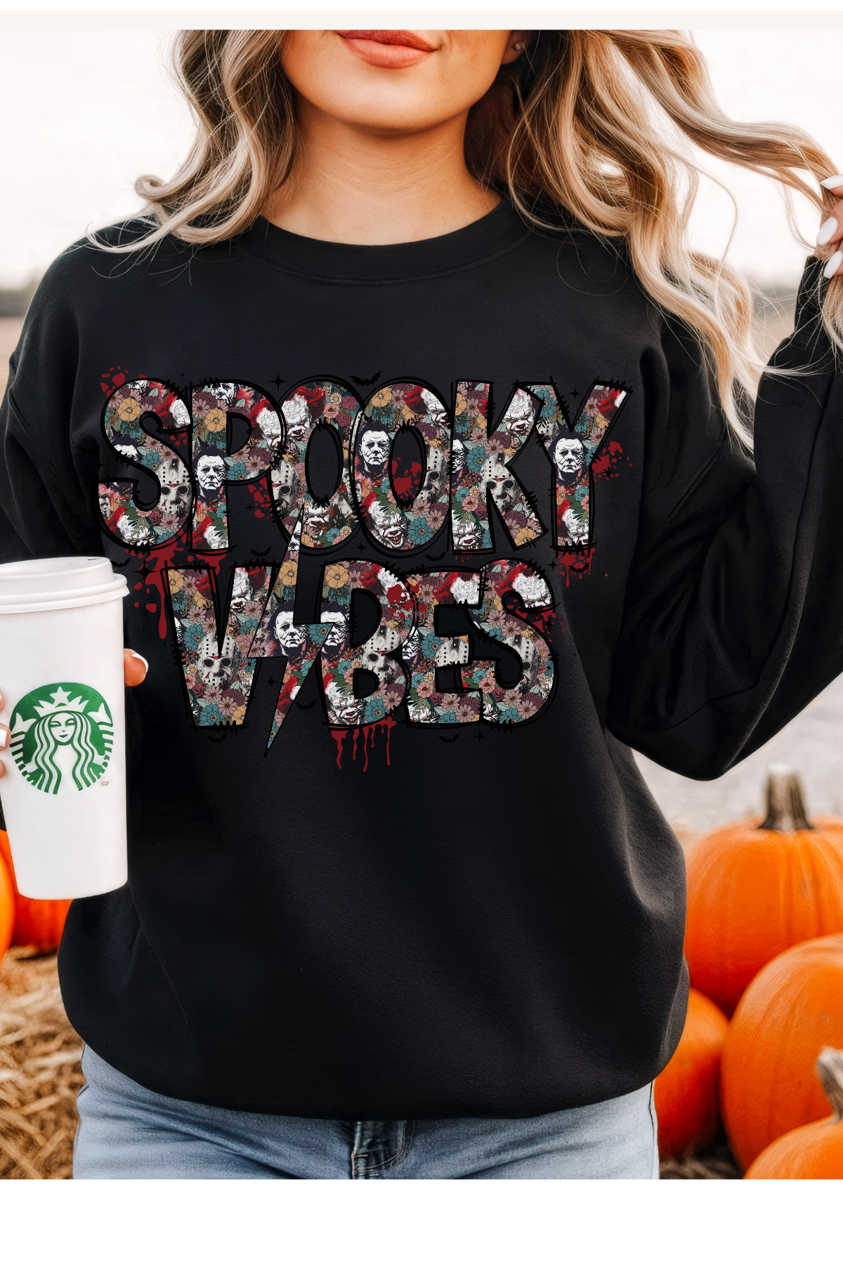 Wholesale Trick or Chic - It's A Vibe #3 - Black Gildan Sweatshirt