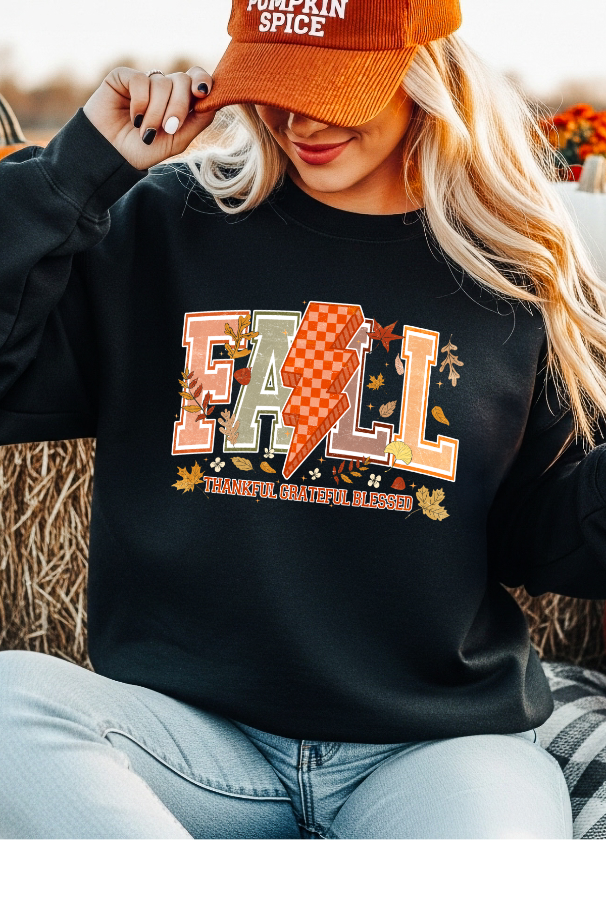 Wholesale Golden Hour - Electric Fall #2 - Black Gildan Sweatshirt