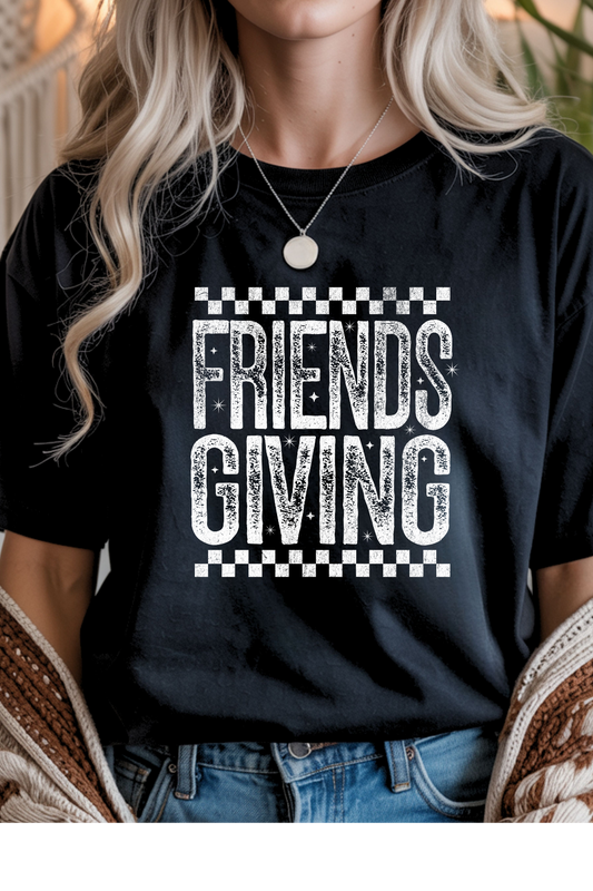 Wholesale Golden Hour - Friends Giving #5 - Black Gildan Tee