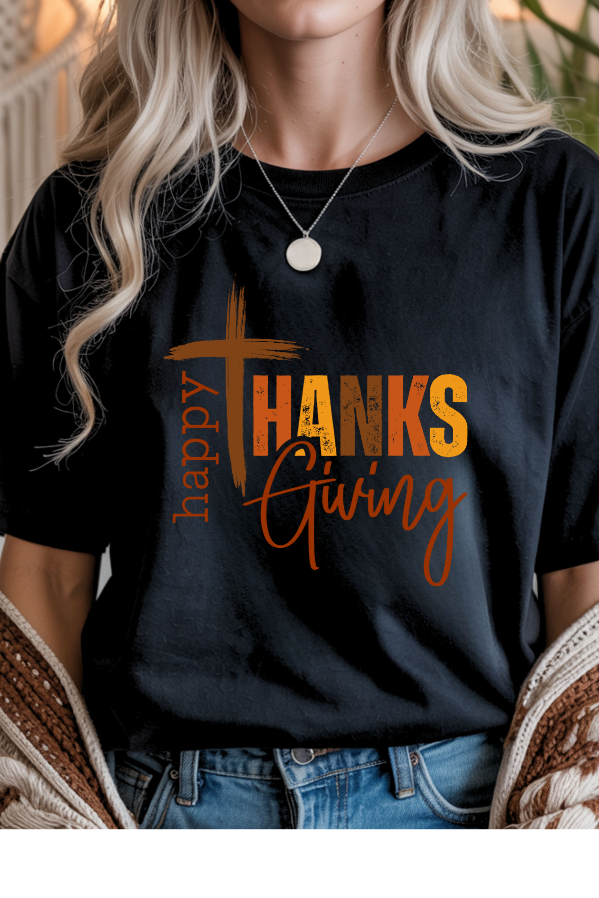Wholesale Shadows & Spots - Thanksgiving #8 - Black Gildan Tee