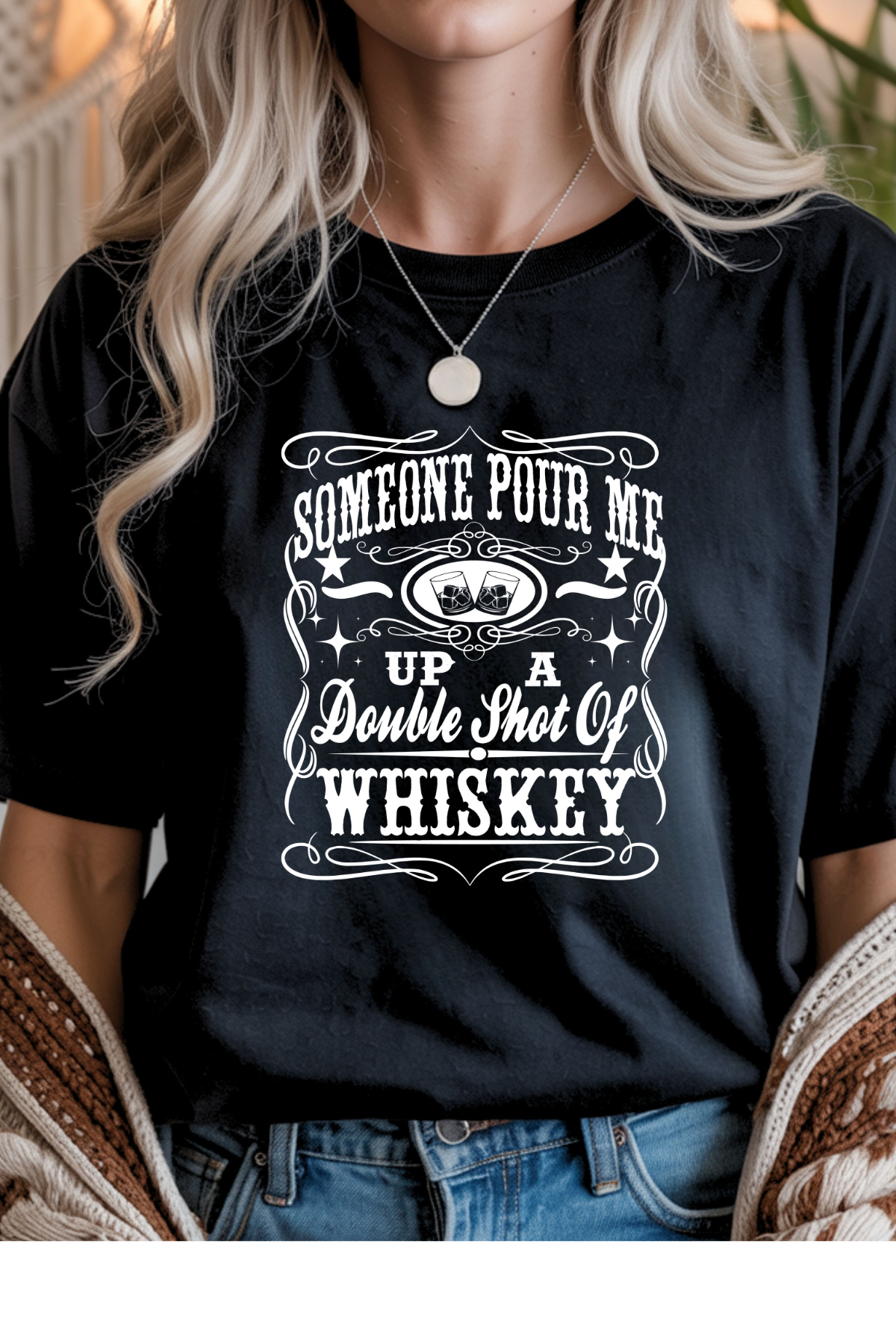 Wholesale Blush - Double Shot #6 - Black Gildan Tee