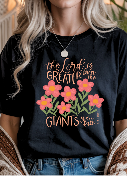 Wholesale New Year - The Lord is Greater #9 - Black Gildan Tee