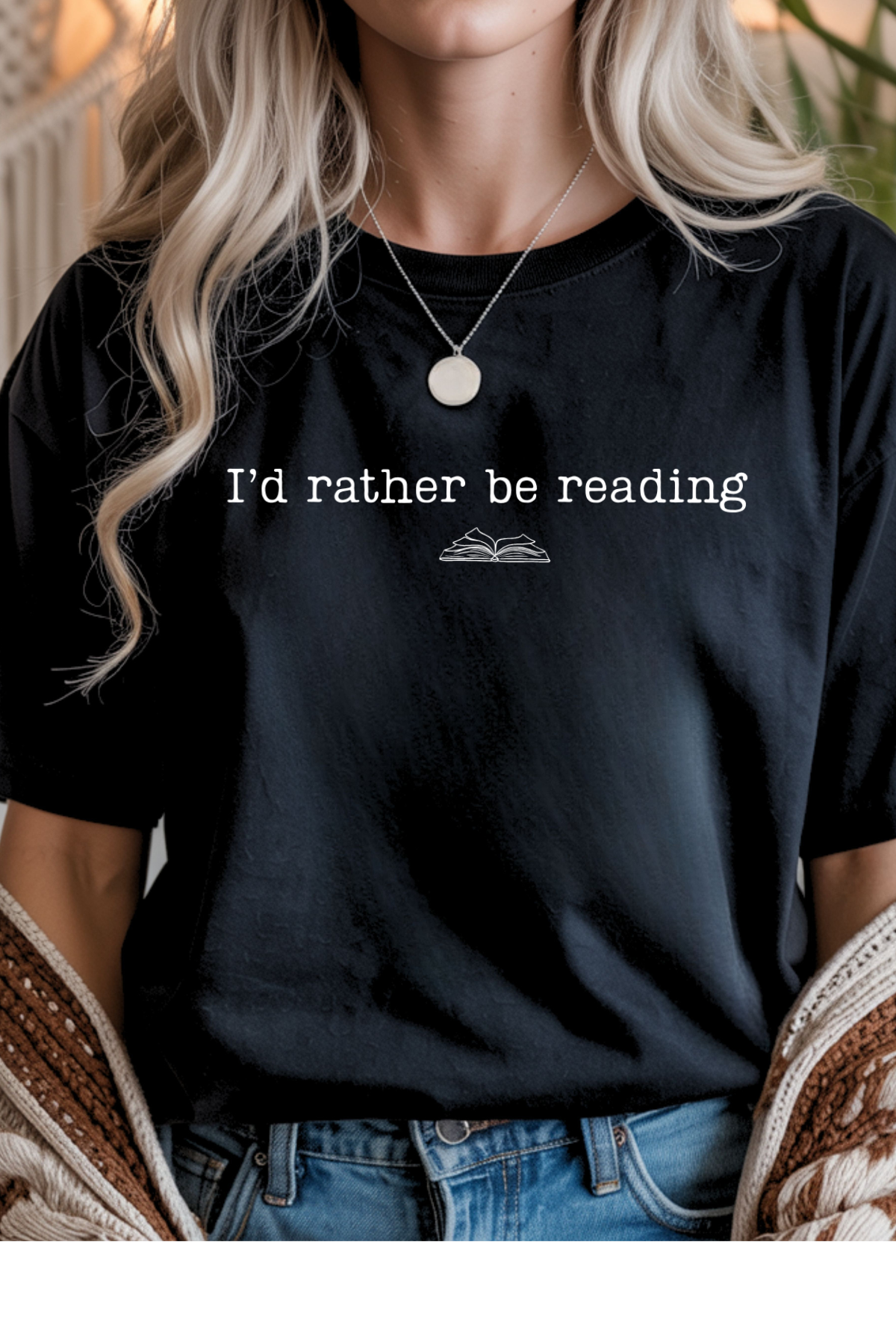 Wholesale Flower Power - Rather Be Reading #1 - Black Gildan Tee