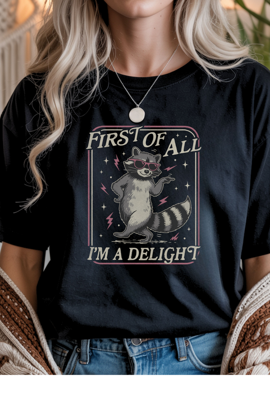 Wholesale Flower Power - I'm A Delight #4 - Black Gildan Tee