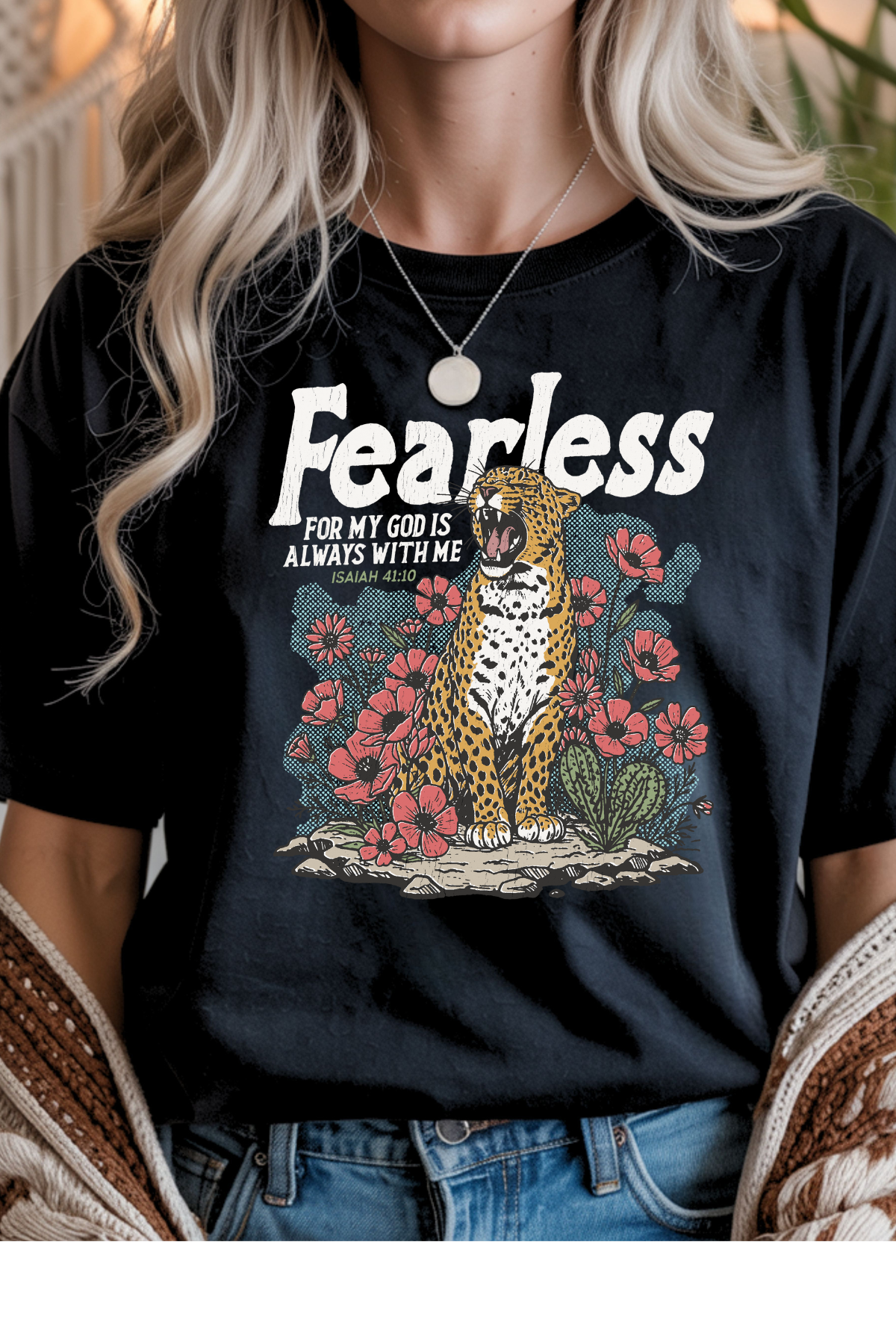 Wholesale Flower Power - Fearless #9 - Black Gildan Tee