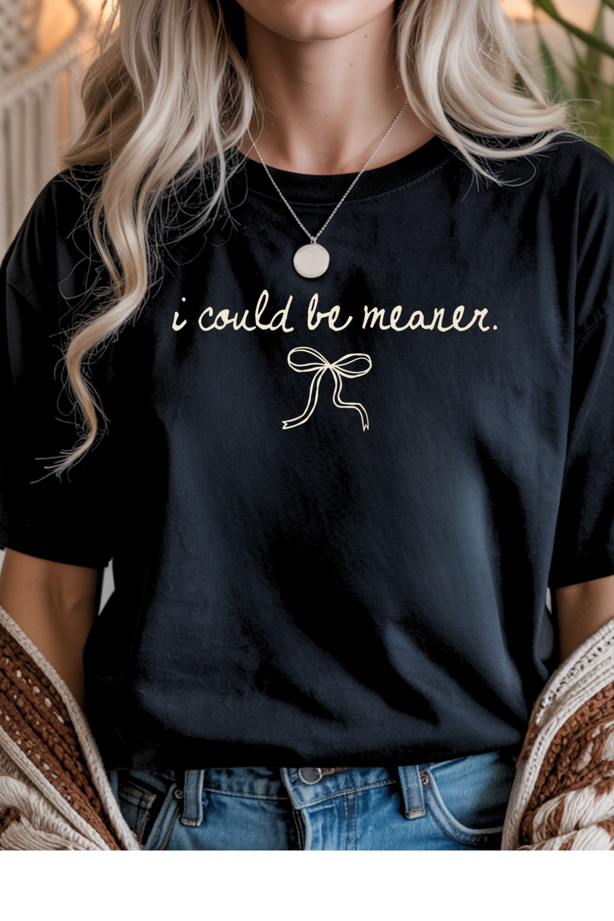 Wholesale Color Me Spring - Could Be Meaner #8 - Black Gildan Tee