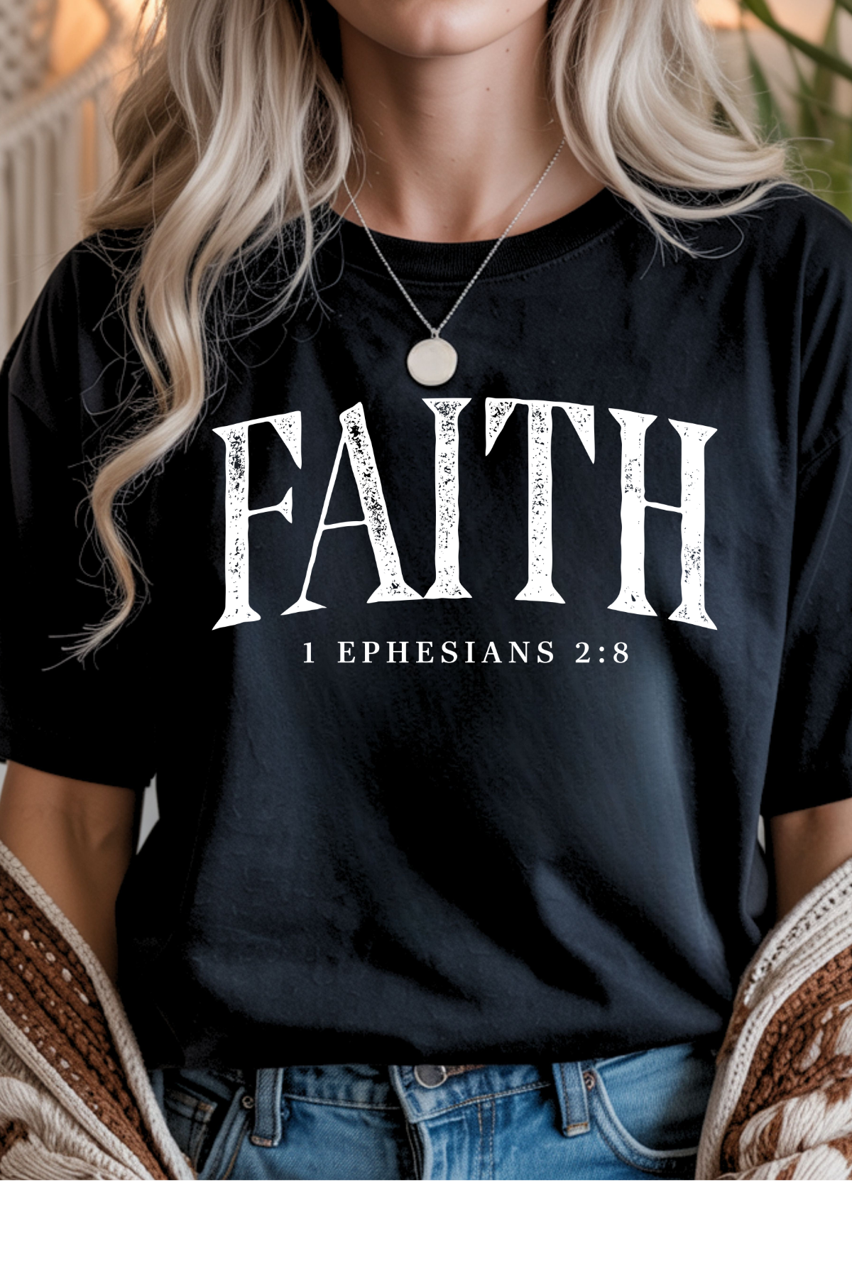 Wholesale Blush Theory - Faith #6 - Black Gildan Tee