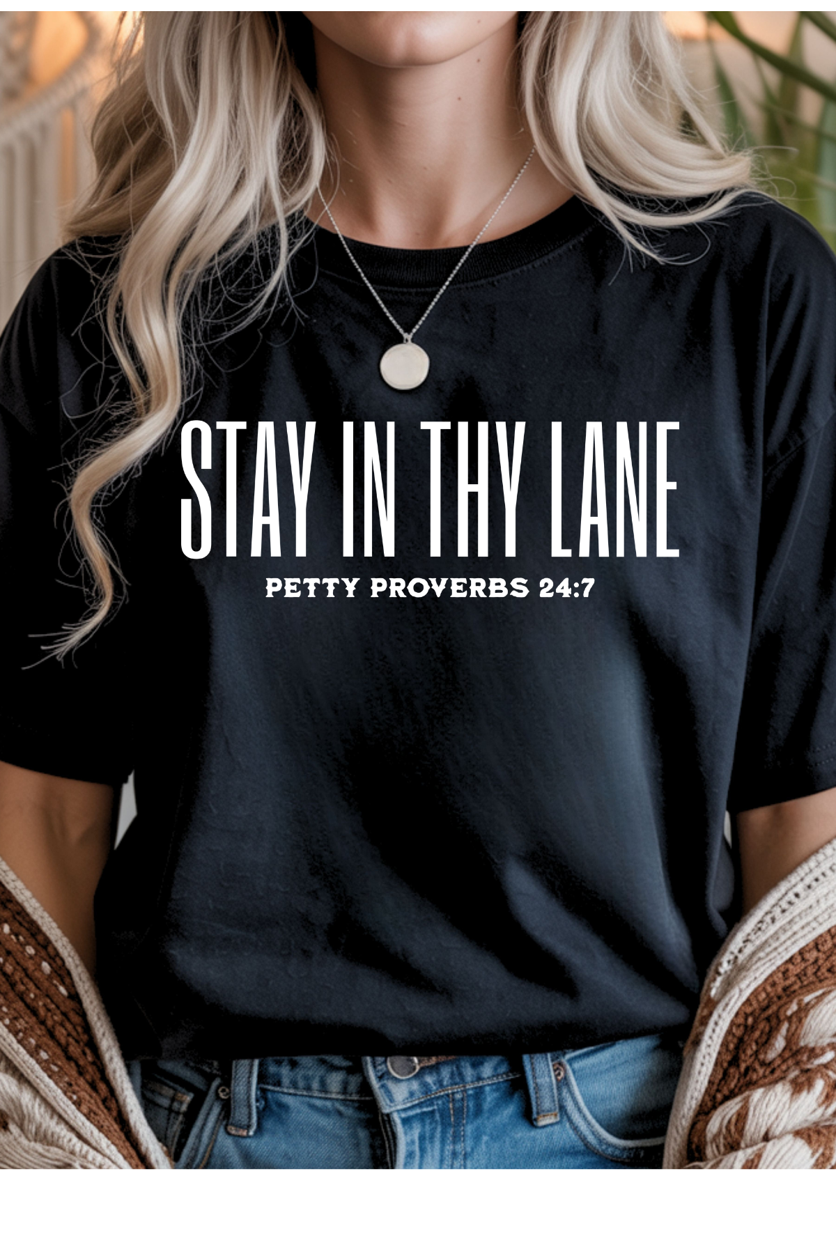 Wholesale Pink - Stay In Thy Lane #2 - Black Gildan Tee