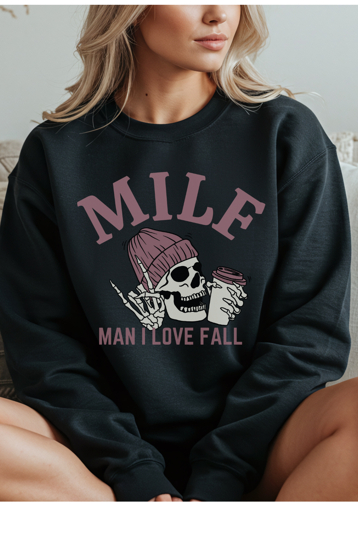 Wholesale Mulberry Nights - M.I.L.F. #6 - Black Gildan Sweatshirt