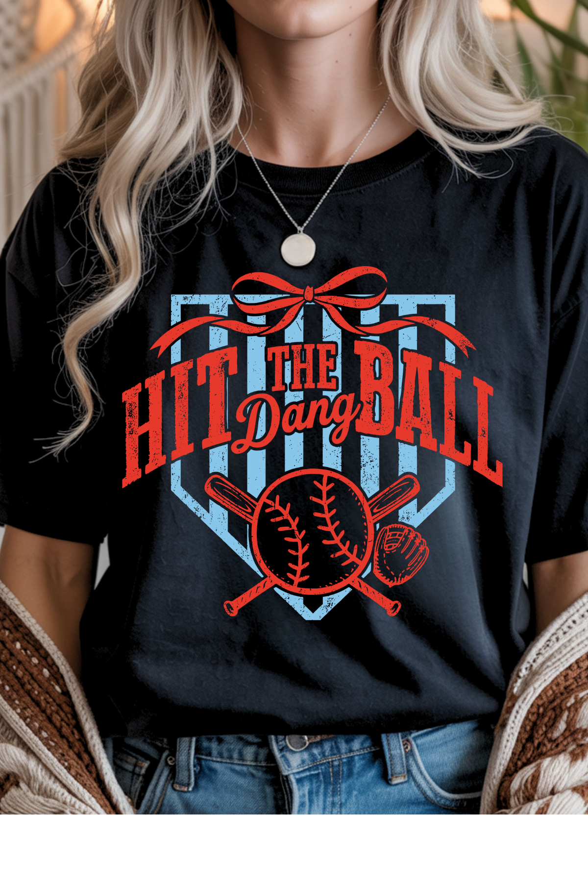 Wholesale Earth - Hit The Dang Ball #7 - Black Gildan Tee