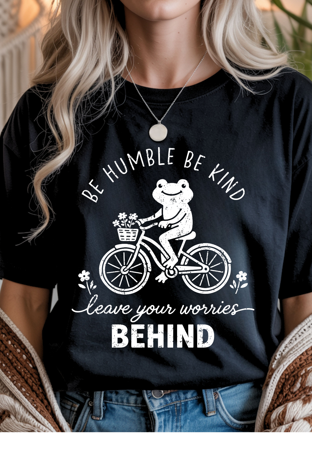 Wholesale Olive - Be Humble Be Kind #2 - Black Gildan Tee