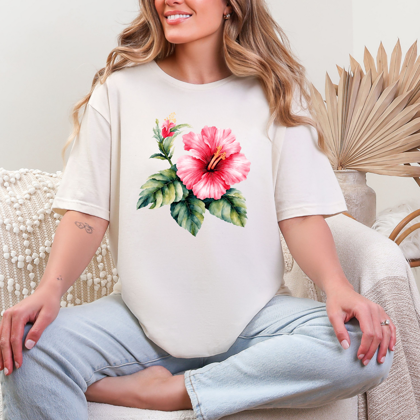 Wholesale Botanical Babe #1 - Natural Gildan Tee