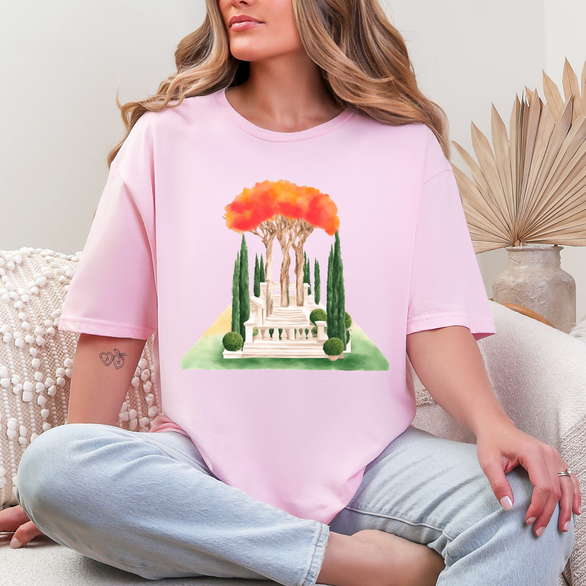 Wholesale Botanical Babe #10 - Light Pink Gildan Tee