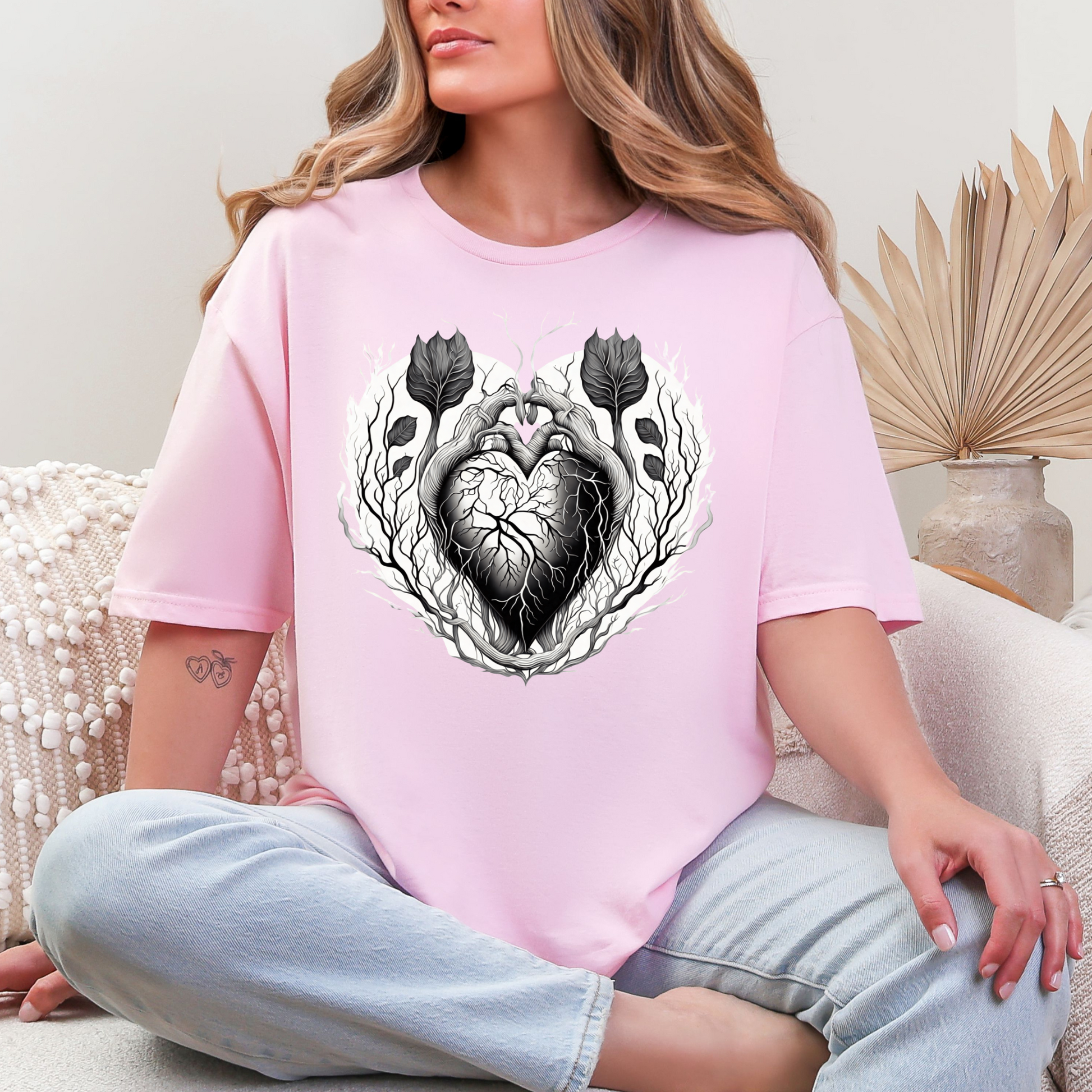 Wholesale Botanical Babe #2 - Light Pink Gildan Tee