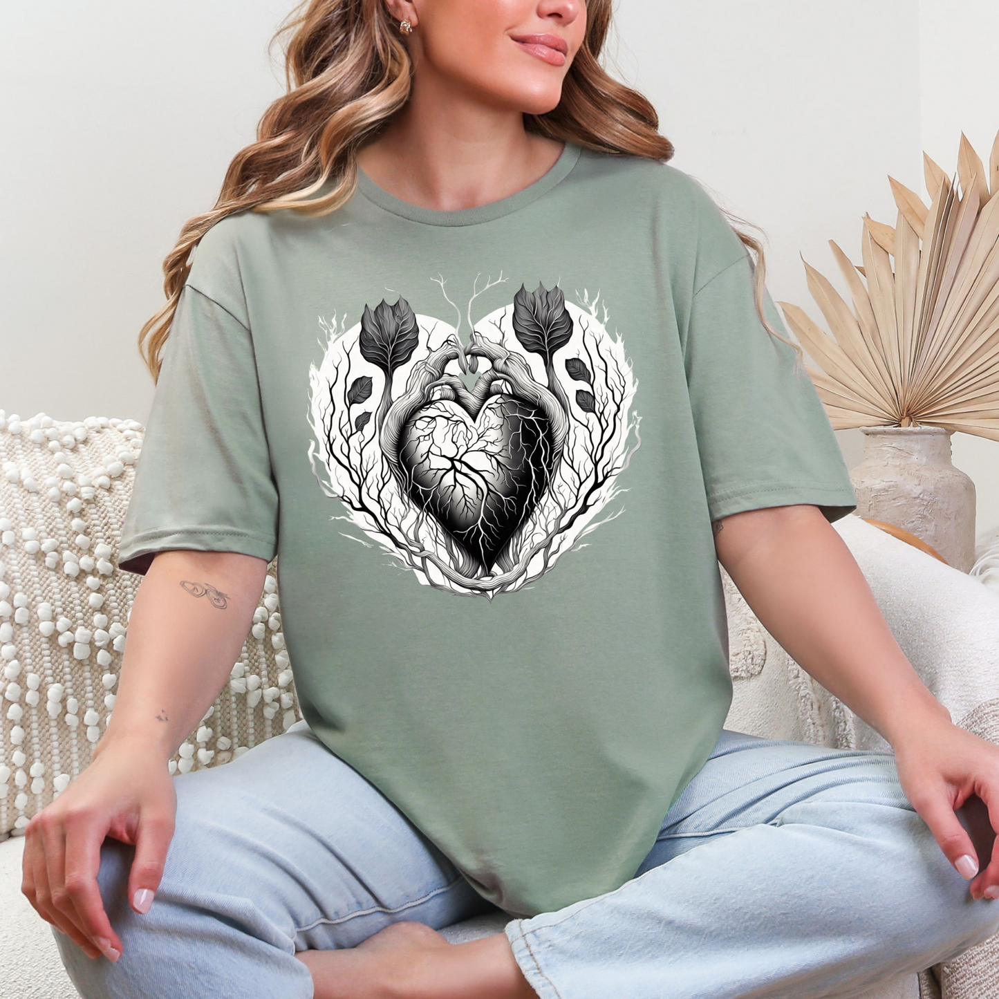 Wholesale Botanical Babe #2 - Sage Gildan Tee