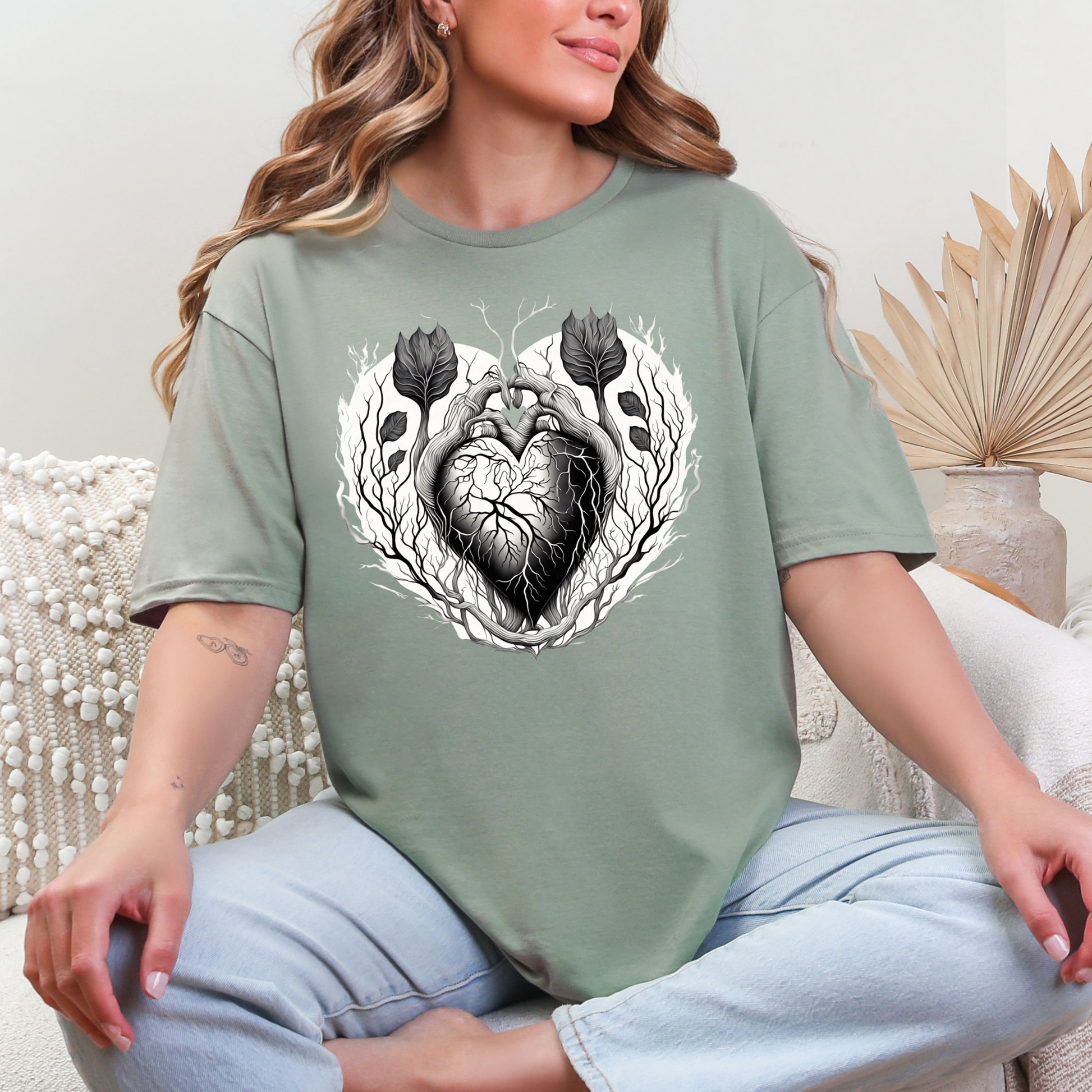 Wholesale Botanical Babe #2 - Sage Gildan Tee