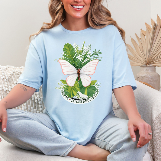 Wholesale Botanical Babe #3 - Light Blue Gildan Tee