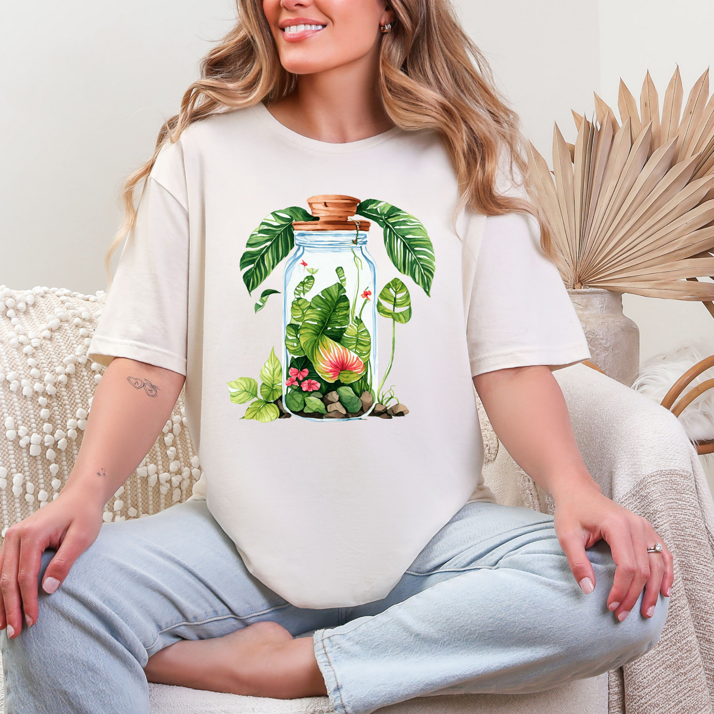 Wholesale Botanical Babe #4 - Natural Gildan Tee