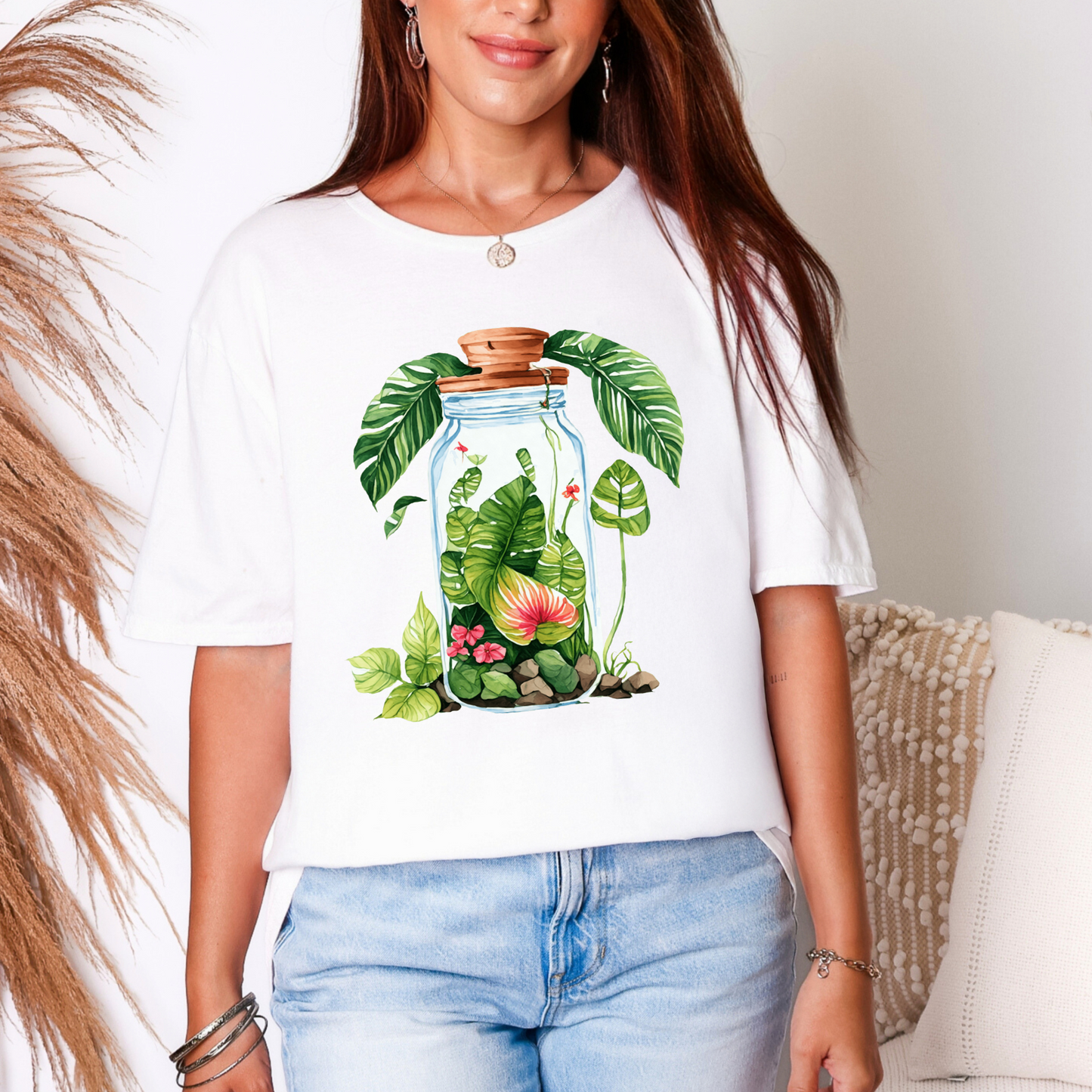 Wholesale Botanical Babe #4 - White Gildan Tee
