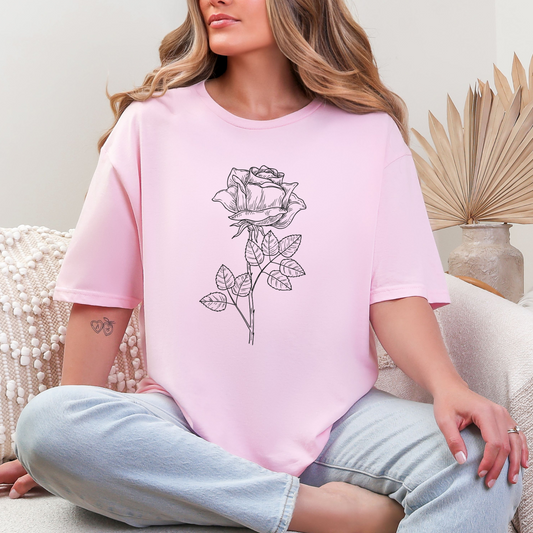 Wholesale Botanical Babe #5 - Light Pink Gildan Tee
