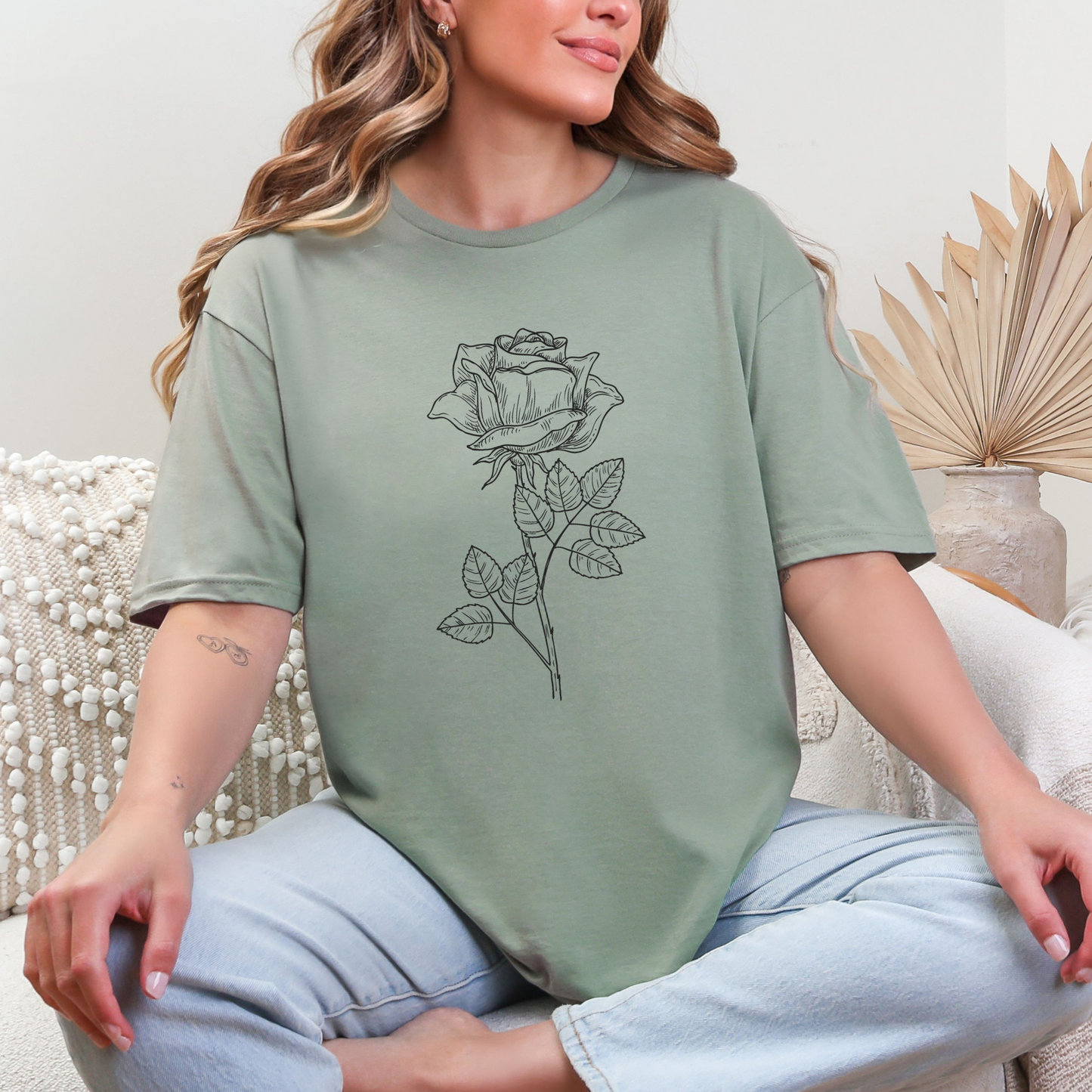 Wholesale Botanical Babe #5 - Sage Gildan Tee