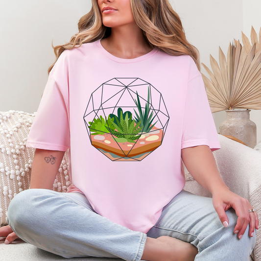 Wholesale Botanical Babe #6 - Light Pink Gildan Tee