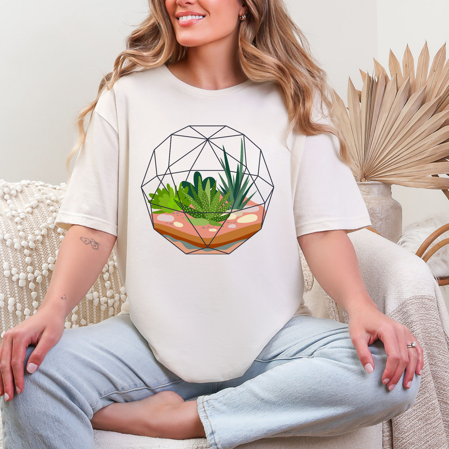 Wholesale Botanical Babe #6 - Natural Gildan Tee