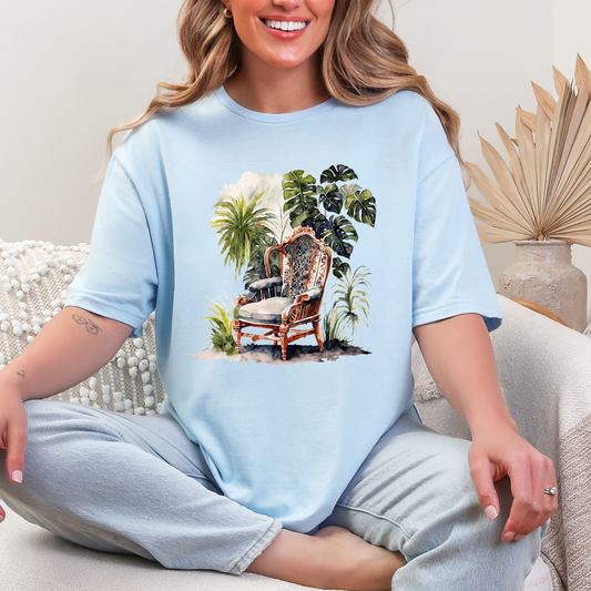 Wholesale Botanical Babe #8 - Light Blue Gildan Tee
