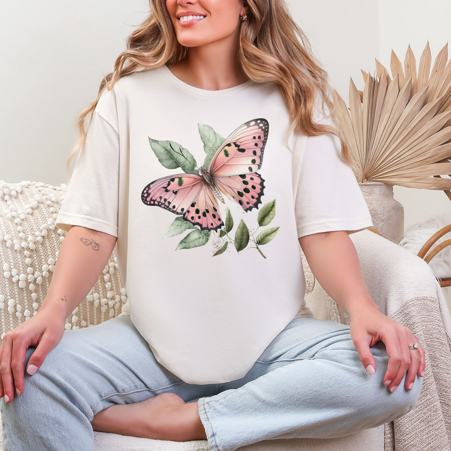 Wholesale Botanical Babe #9 - Natural Gildan Tee
