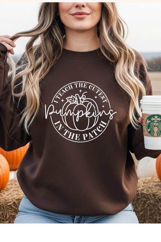Wholesale Trick or Chic - Teaching Pumpkin Cuties #7 - Dark Chocolate Gildan Sweatshirt