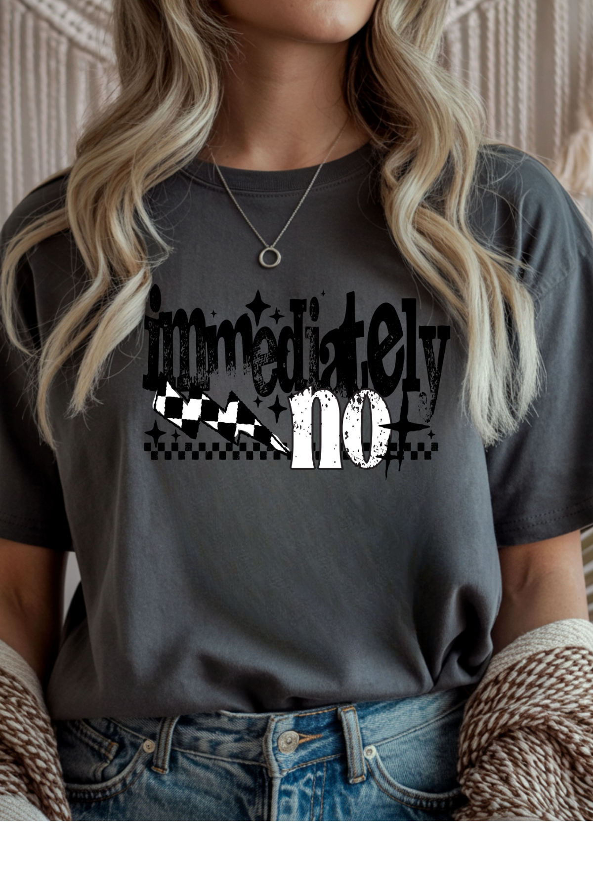 Wholesale RoseWater Glow - Immediately No #4 - Charcoal Gildan Tee