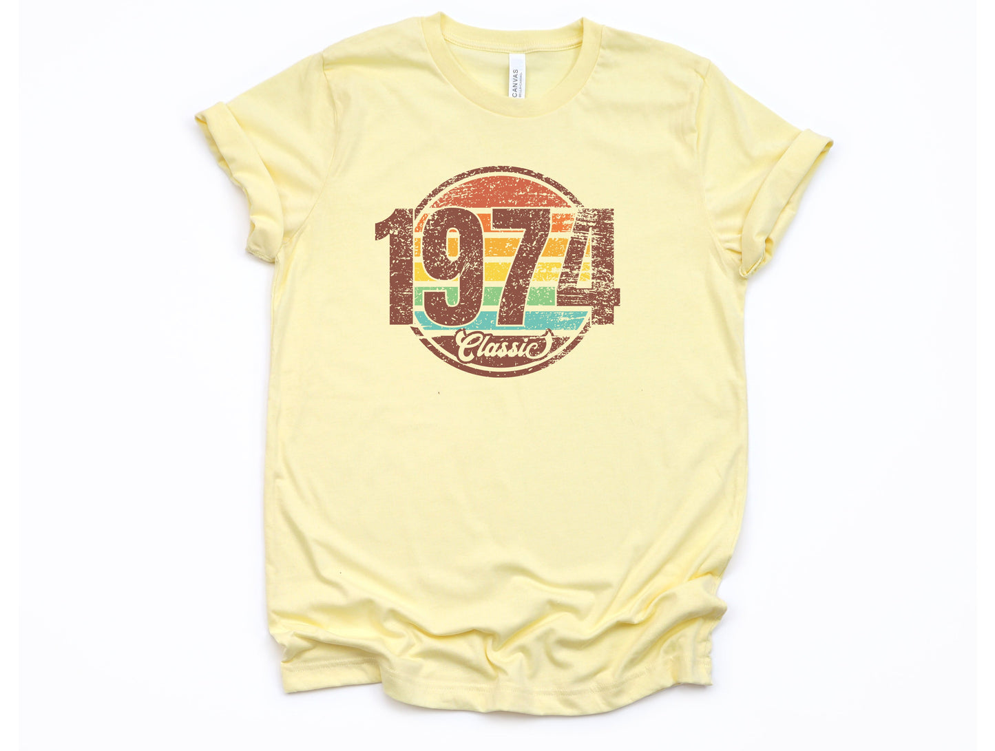 Wholesale Classic 1974 Graphic Tee - Tan