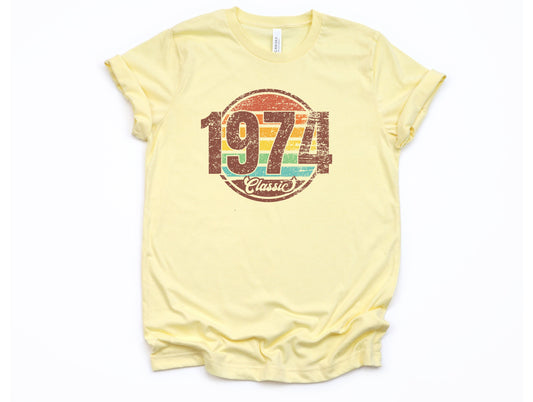Wholesale Classic 1974 Graphic Tee - Tan