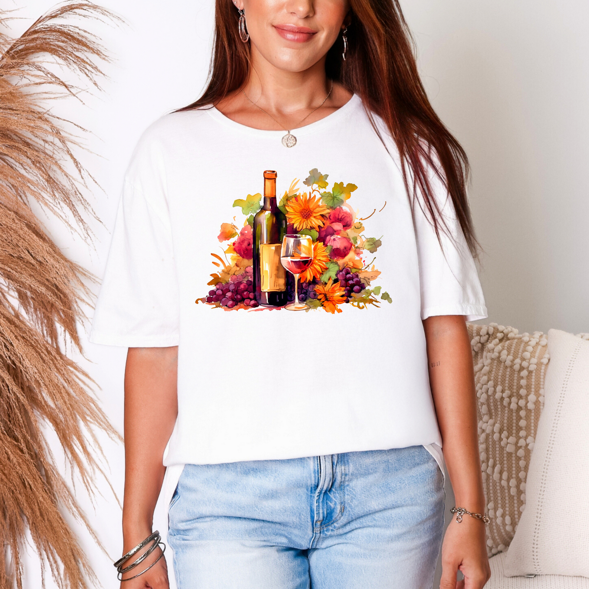 Wholesale Coastal Wine 10 Graphic Tee - White Tee