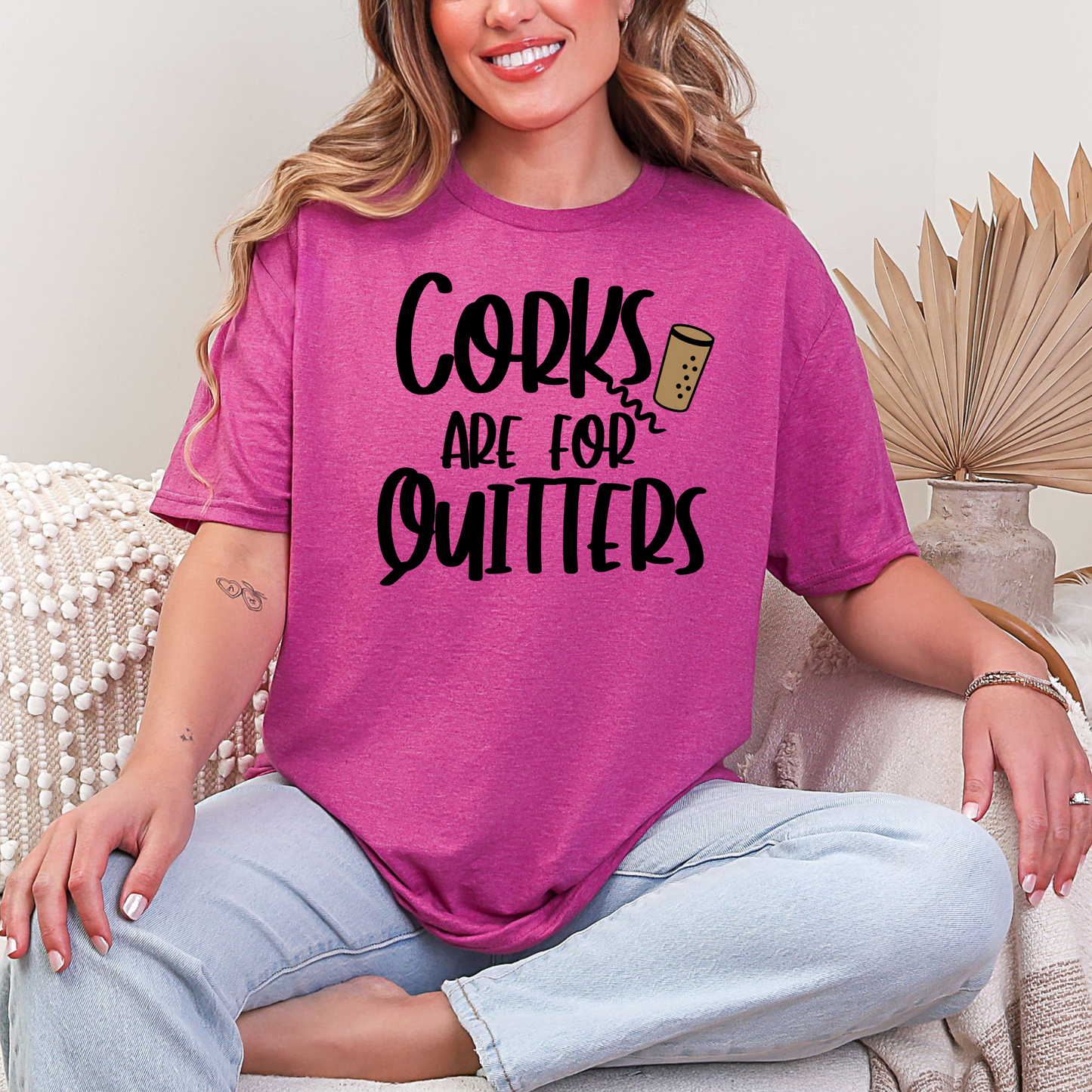 Wholesale Coastal Wine 11 Graphic Tee - Heather Berry Tee