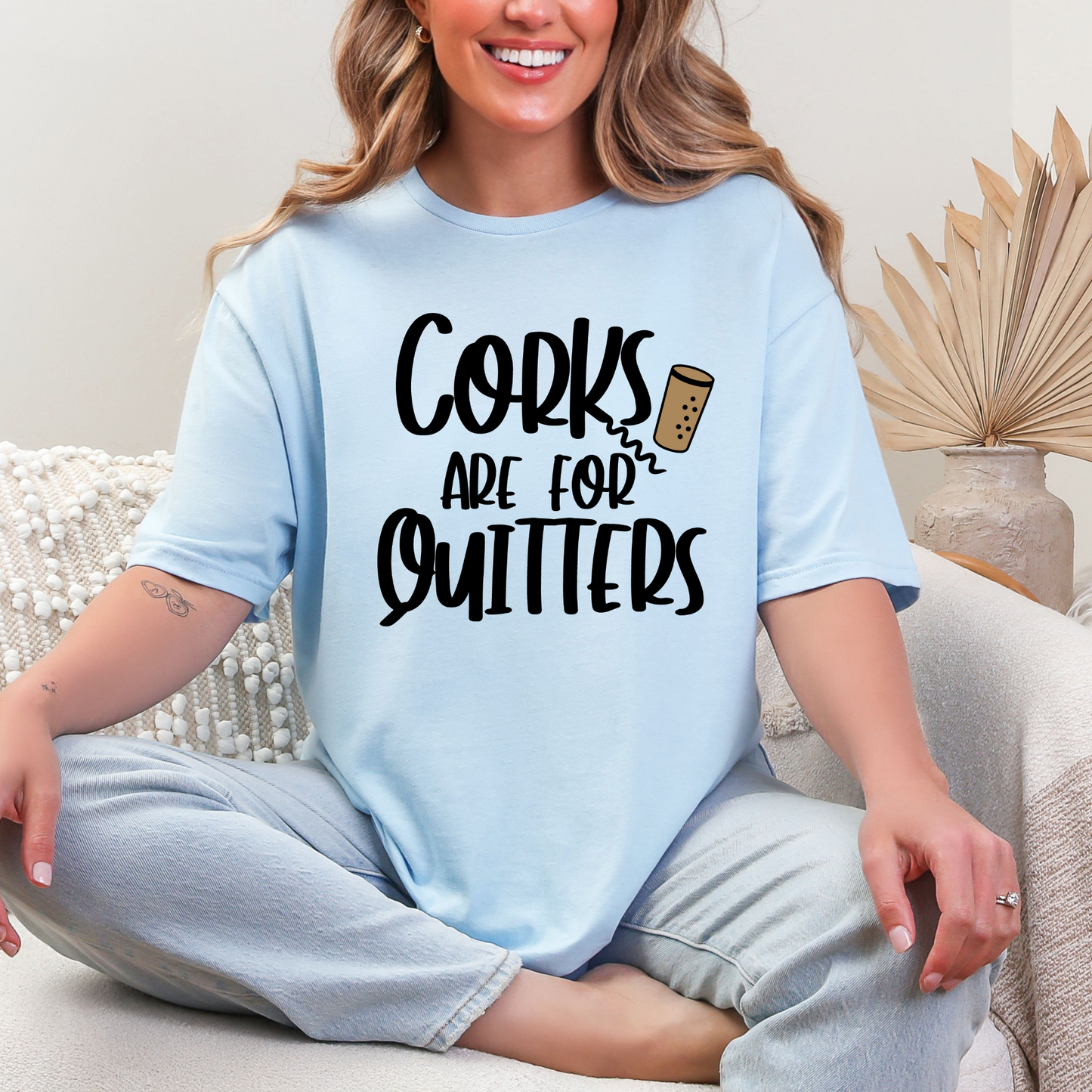 Wholesale Coastal Wine 11 Graphic Tee - Light Blue Tee