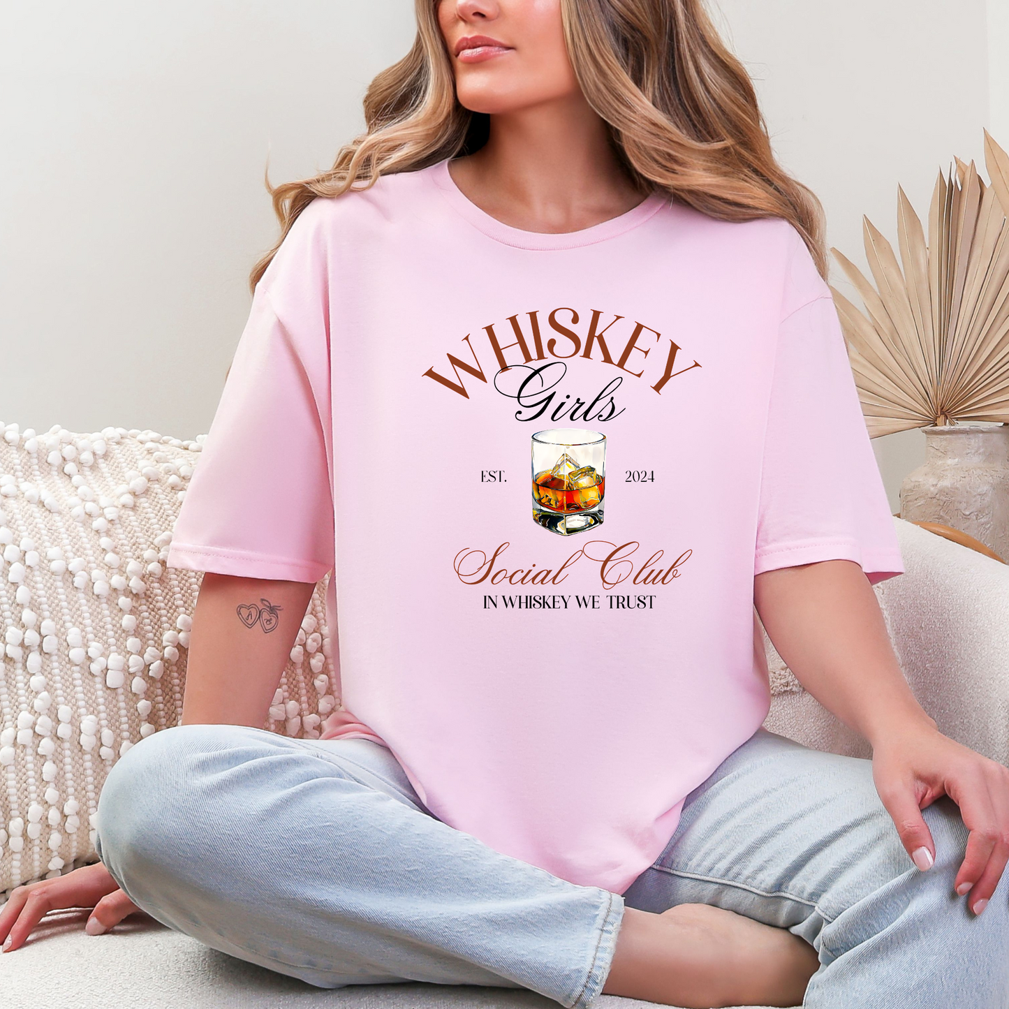 Wholesale Coastal Wine 4 Graphic Tee - Light Pink Tee
