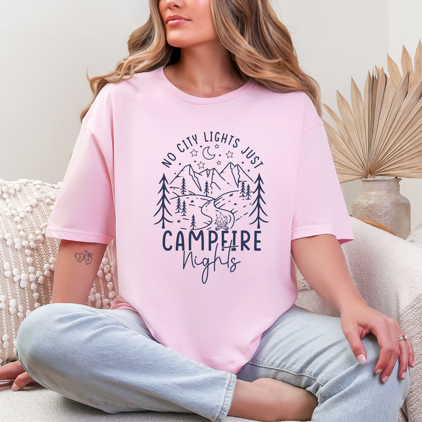 Wholesale Coastal Wine 9 Graphic Tee - Light Pink Tee