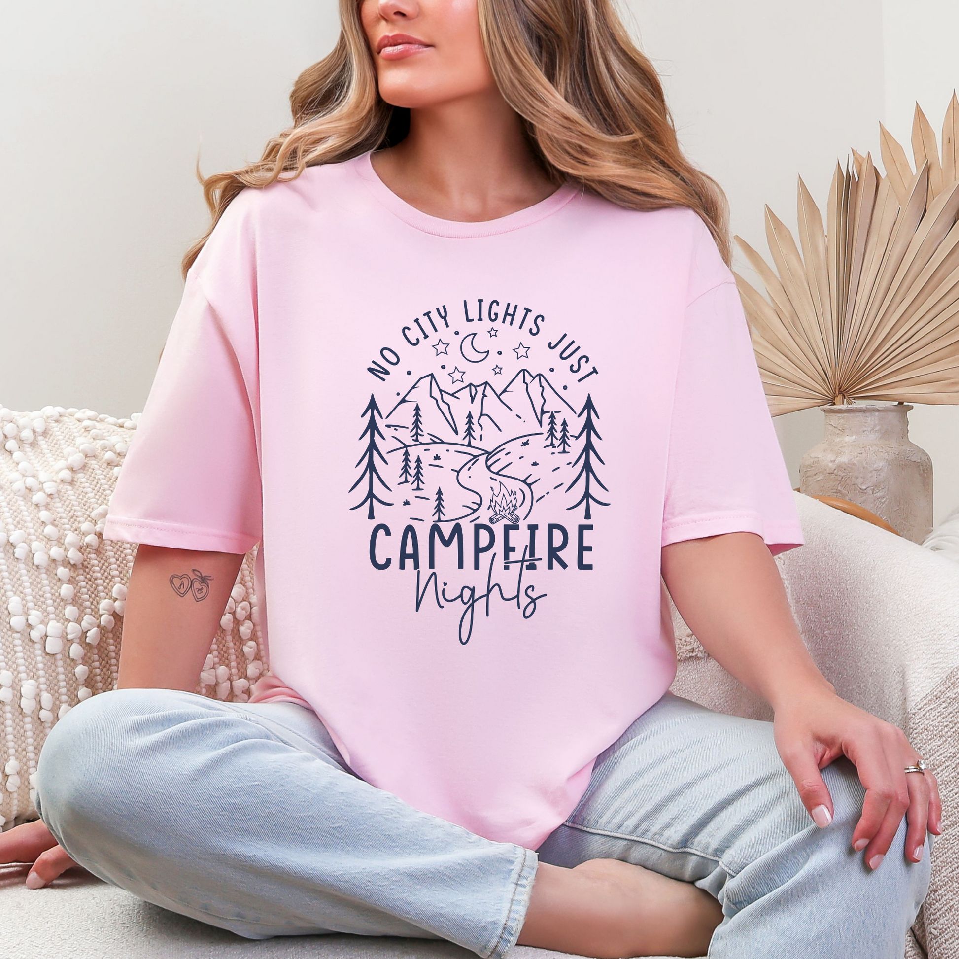 Wholesale Coastal Wine 9 Graphic Tee - Light Pink Tee