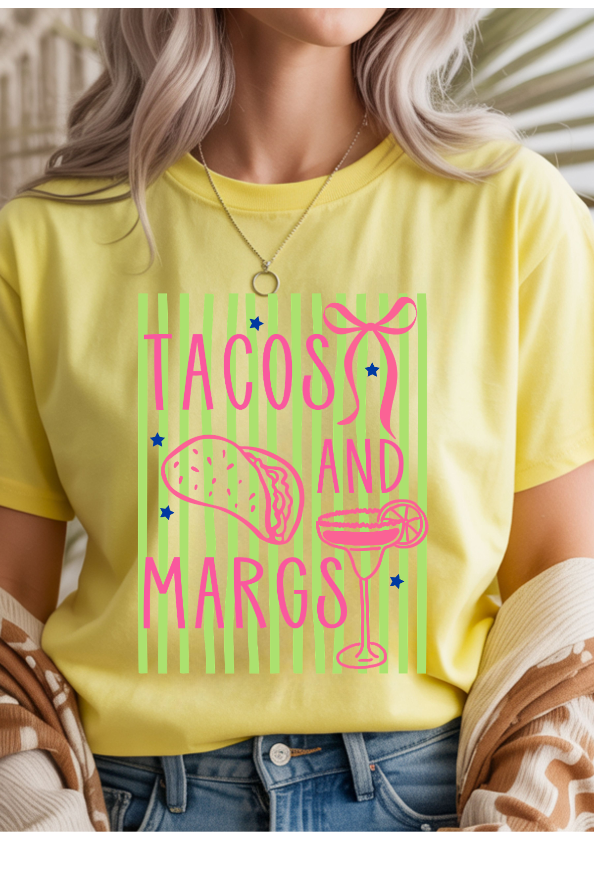 Wholesale Summer in Paris - Tacos & Margs #10 - Cornsilk Gildan Tee