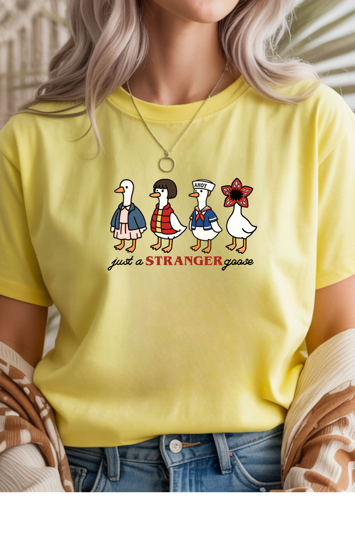 Wholesale Flower Power - Stranger Goose #6 - Cornsilk Gildan Tee