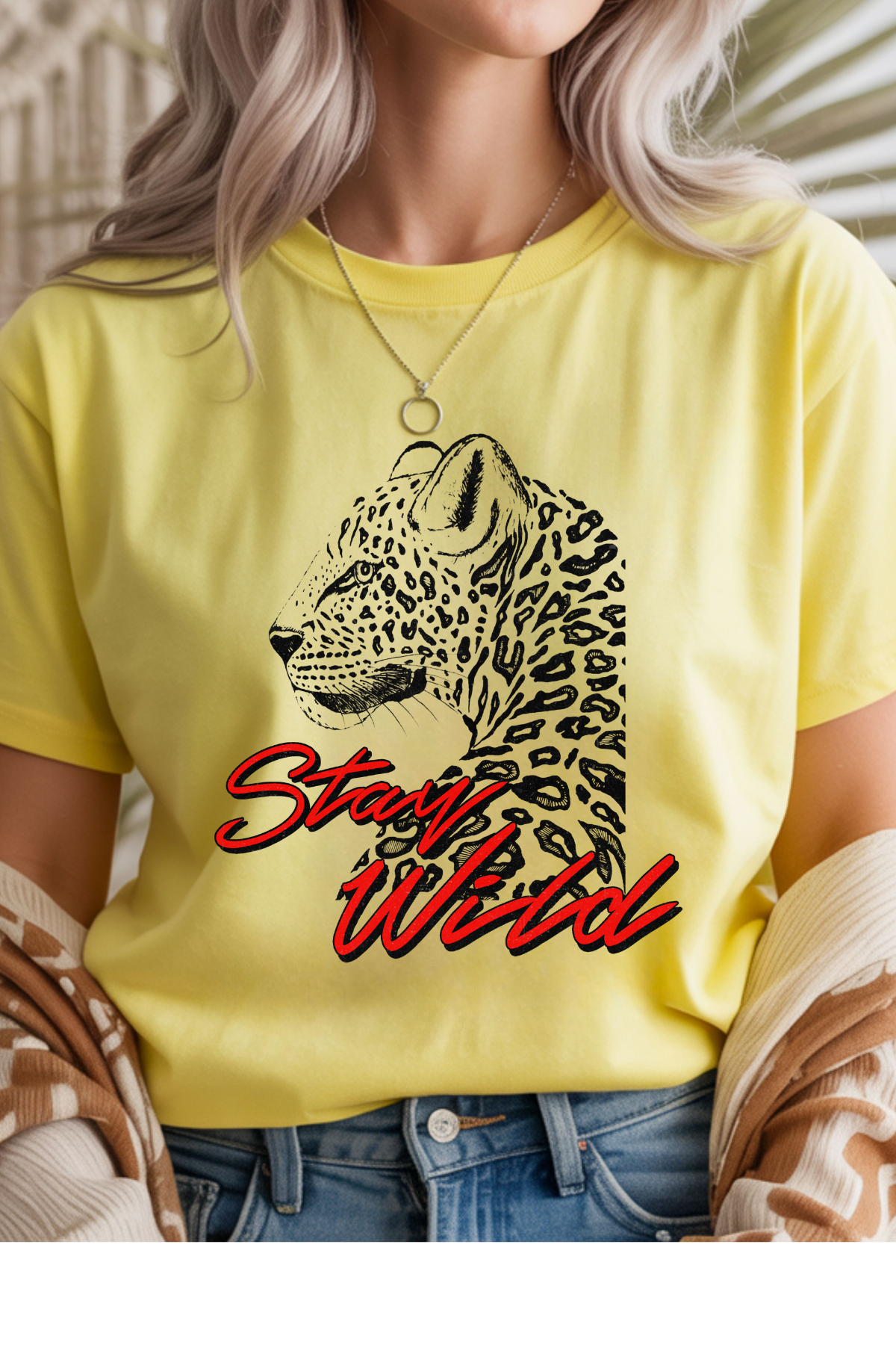Wholesale Earth - Stay Wild #4 - Cornsilk Gildan Tee