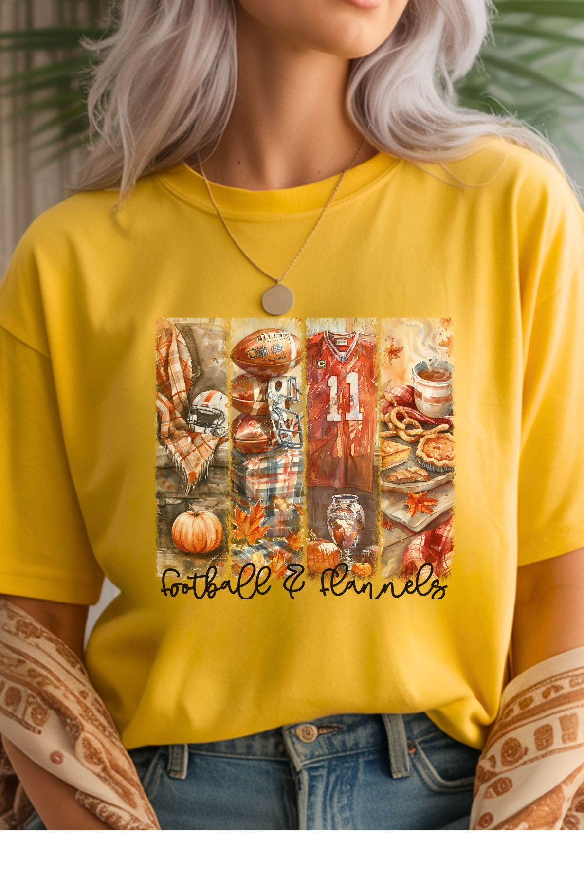 Wholesale Let the Games Begin - Football & Flannels #6 - Daisy Gildan Tee